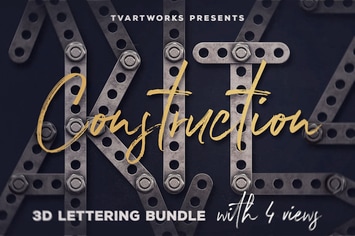 Construction Kit 3D Lettering