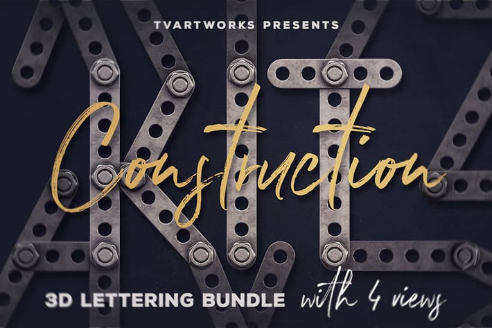 Construction Kit 3D Lettering