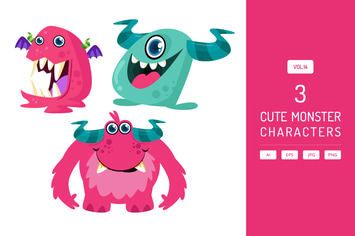 Cute Monster Characters Vol.14