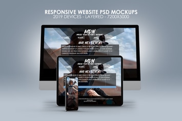 Responsive Website PSD Mock-ups 2019
