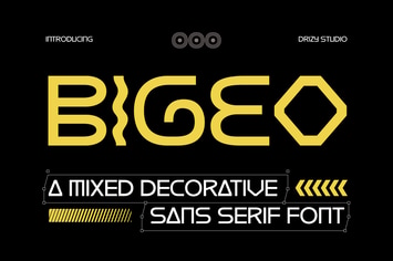 Bigeo – Mixed Decorative Sans Serif Font