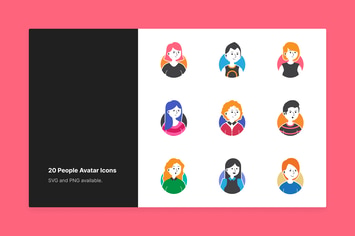 People Icons - Avatar Portrait Style
