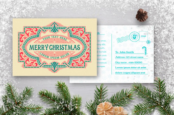 Winter holidays greeting card