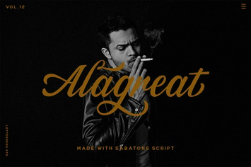 Sabatons Script - Regular & Stamp style