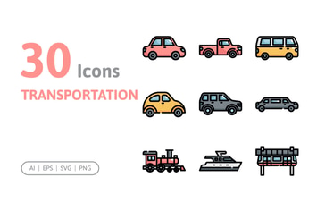 30 Transportation Icons