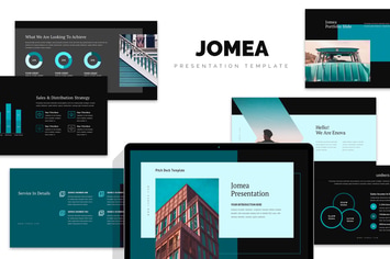 Jomea : Cyan Color Tone Pitch Deck Keynote