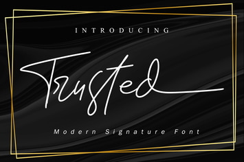 Trusted // Business Signature Font