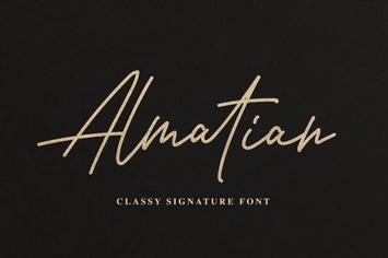 Almatian - Classy Signature Font
