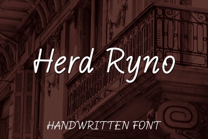 Herd Ryno - Handwritten Font