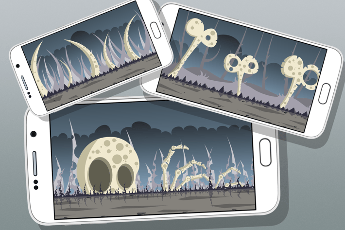 5 Bone Land Game Backgrounds