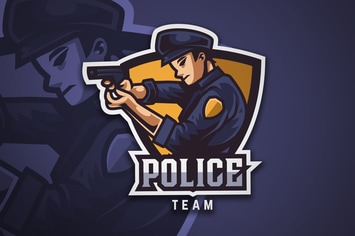 Police Team Logo Vector Template