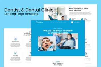 Dentist & Dental Clinic Landing Page Template