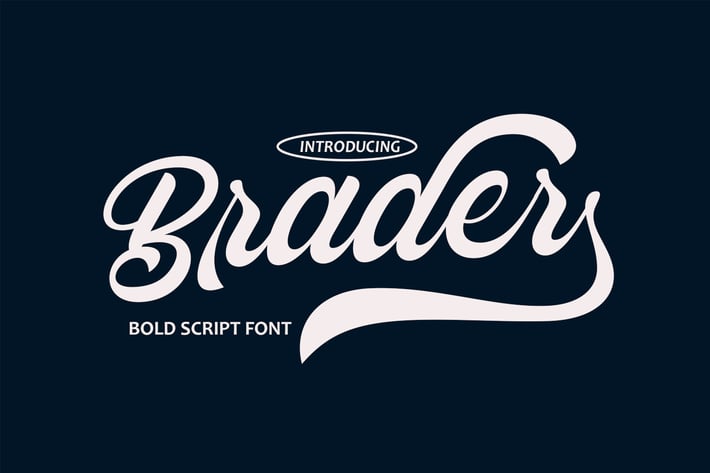Brader Bold Script Font