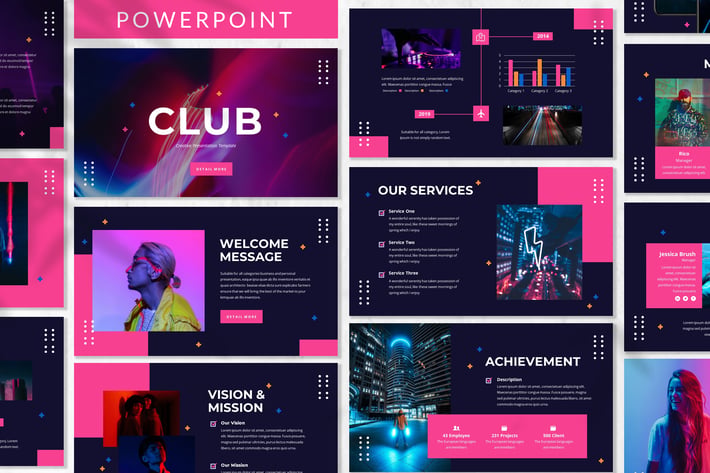 Club - Creative Powerpoint Template