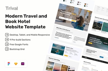 Trival - Travel and Book Hotel Website Tempalte