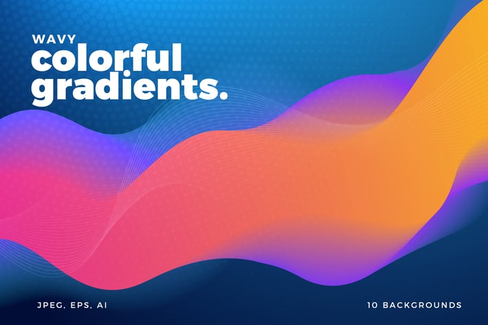 Colorful Wavy Gradient Backgrounds