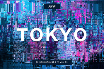 Tokyo| City Glitch Backgrounds | Vol. 05