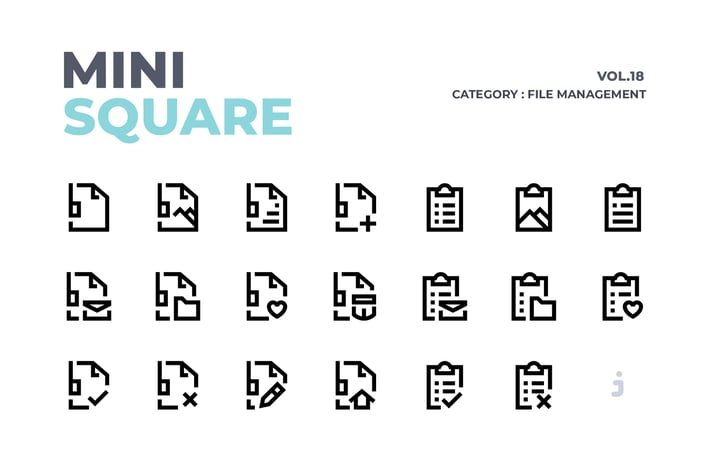 Mini square - 50 File Management Icons