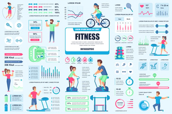 Fitness Infographics Template