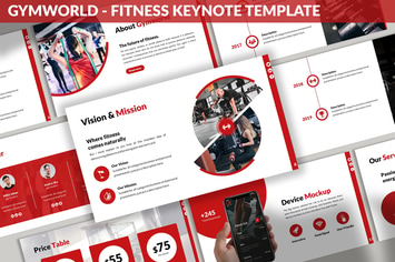 Gymworld - Fitness Keynote Template