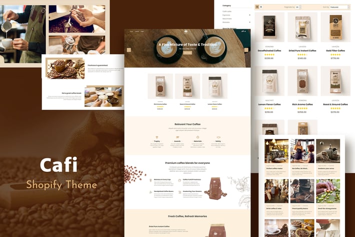 Cafi - Coffee Shops & Cafés Responsive Shopify