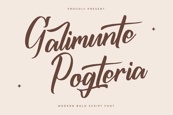 Galimunte Pogteria Modern Bold Script Font