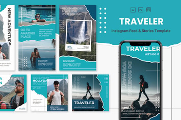 Traveler - Instagram Feeds & Stories Pack