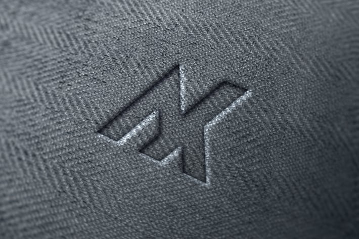Realistic emboss logo mockup