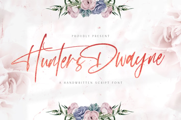 Hunthers Dwayne - Handwritten Font