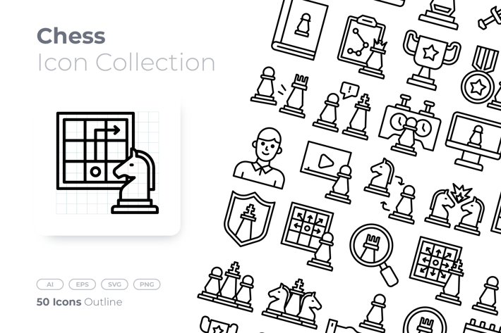 Chess Outline Icon