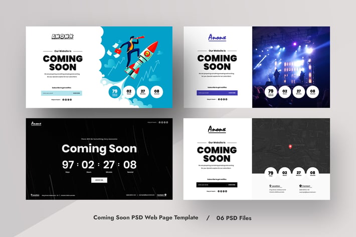 MUlti-Concept Coming Soon PSD Web Template Kit
