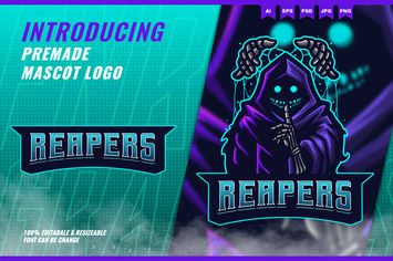 Puppet Reaper - Mascot Esport Logo Template
