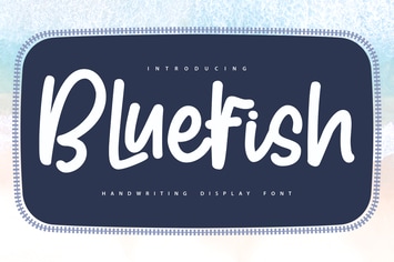 Bluefish | Handwriting Display Font