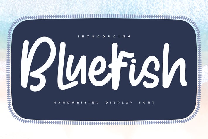 Bluefish | Handwriting Display Font
