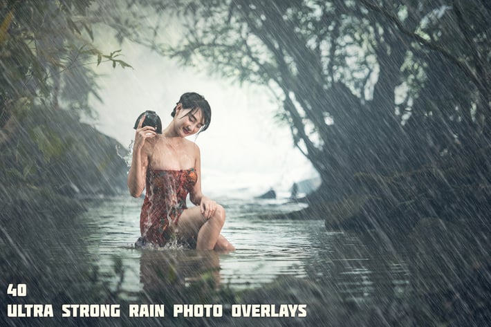 40 Ultra Strong Rain Photo Overlays