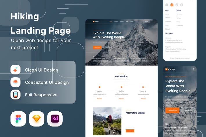 Hiking Landing Page