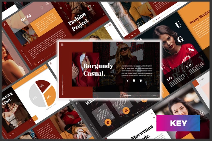 Bungundy Fashion - Keynote Template