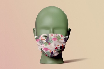 Medical Face Mask Mock-Up Template