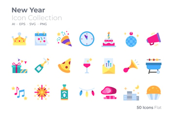 New Year Color Icon
