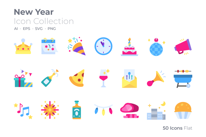 New Year Color Icon