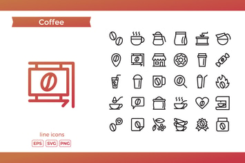 Coffee Line Icons
