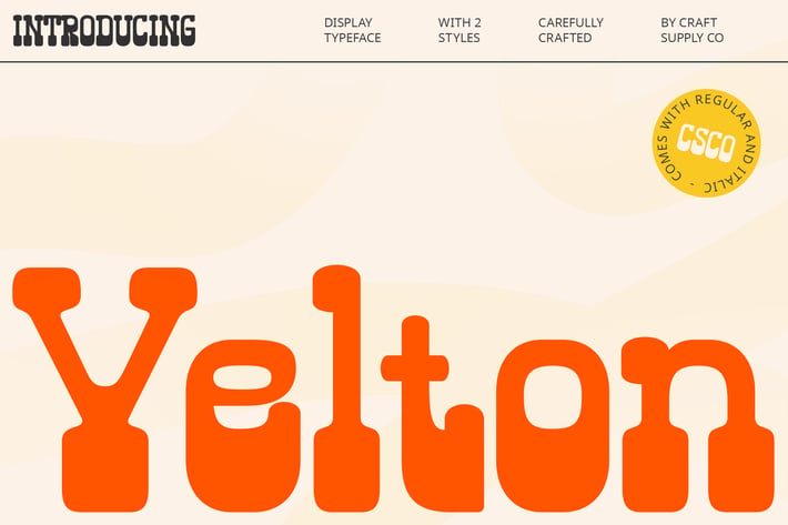 Velton – Reverse Contrast Font