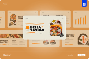 Orange Retro Business Plan Keynote • 002