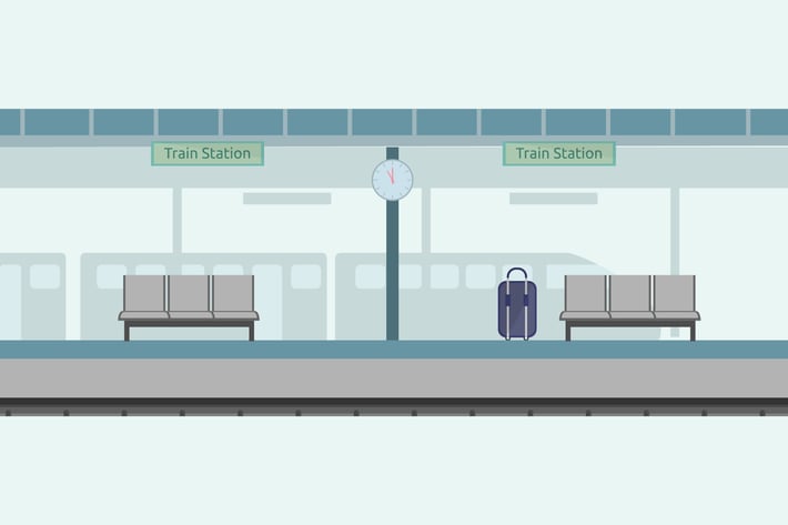 Train Station - Illustration Background
