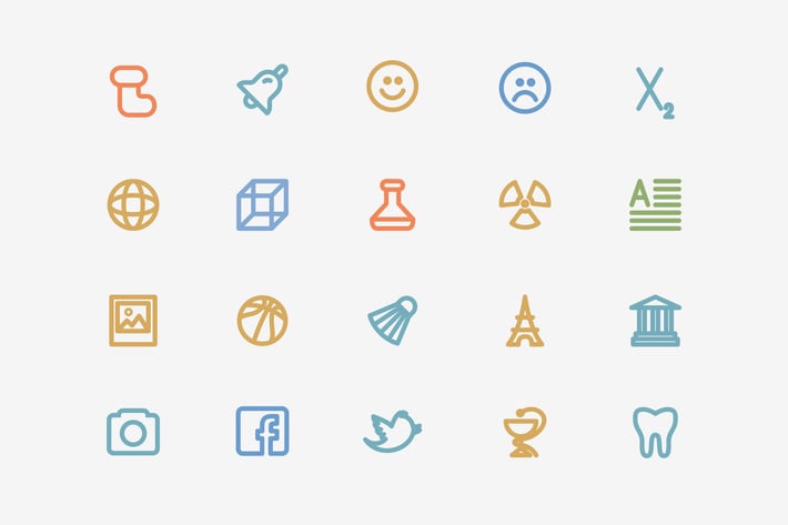 Stroke Multipurpose Icons / 10 Different Themes