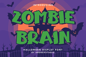 Zombie Brain - Halloween Display Font