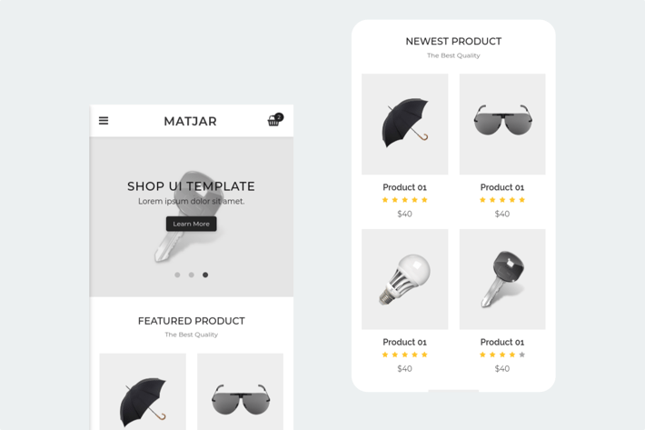 Matjar - Minimalist UI eCommerce Mobile Template