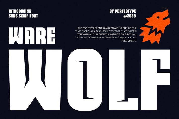 Ware Wolf Modern Futuristic Sans Serif Font