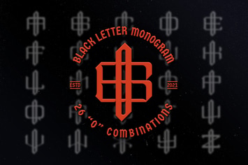 O Black Letter Monogram Logo Vol.3