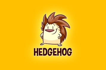 Cartoon Hedgehog Mascot Logo